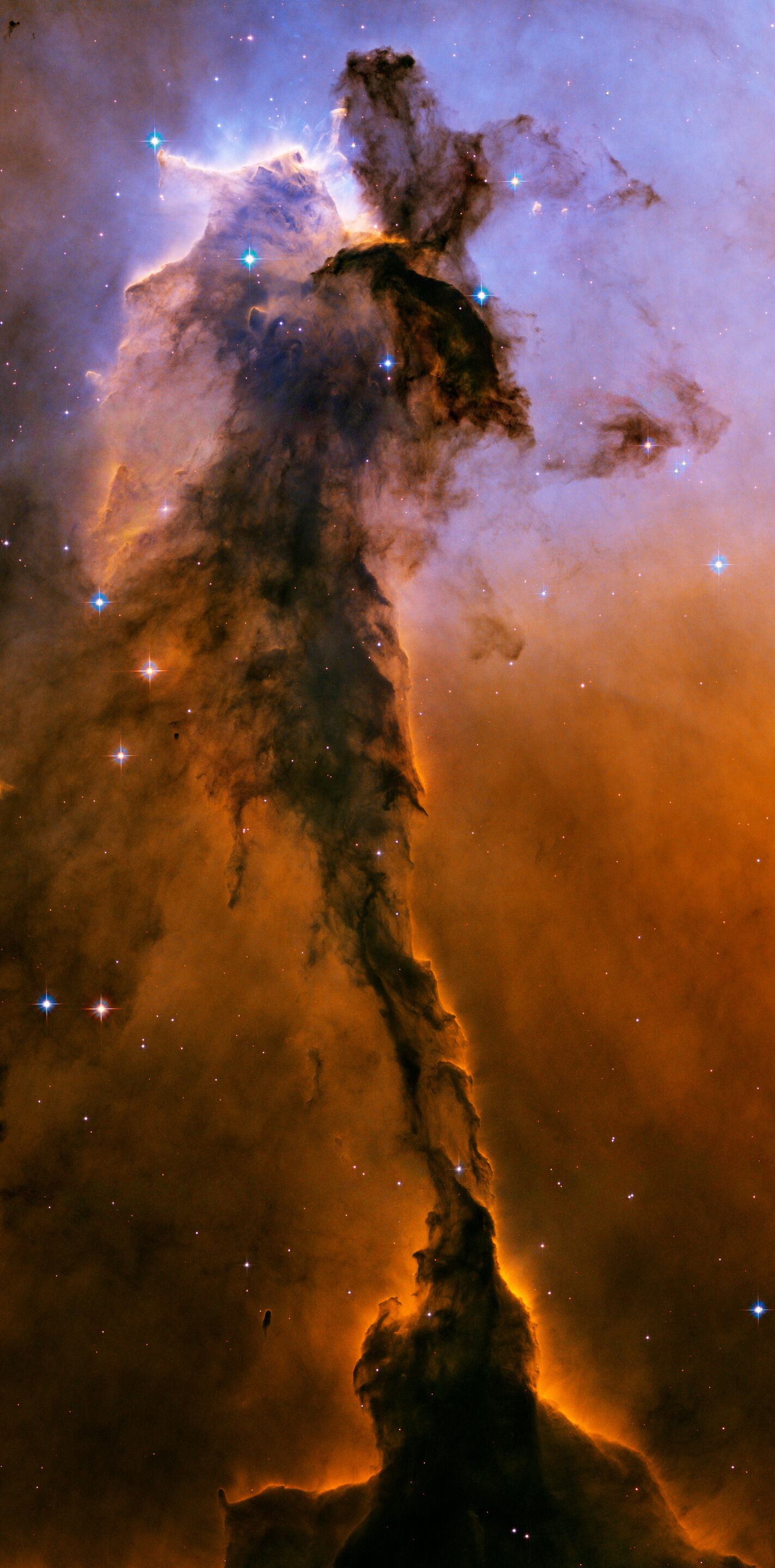 Star forming nebula eagle shaped.