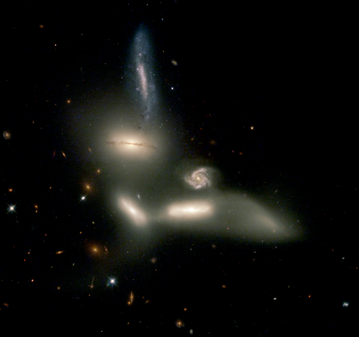 Image of a group of galaxies, the Seyfer's Sextet
