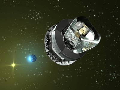 illustration of Planck satellite in space