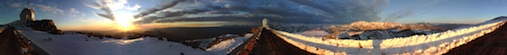 Panoramebilde av teleskoper i Chile