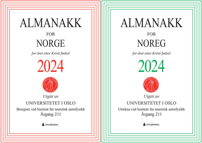 bildet viser forside til boks Almanakk for Norge 2022