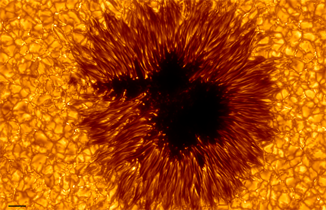 bildet viser en solflekk