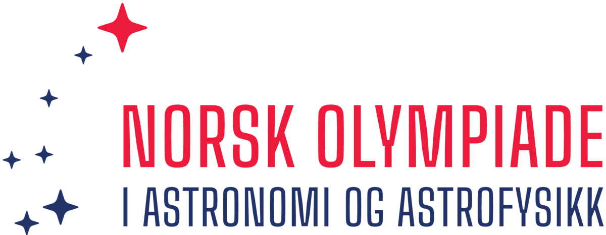 logo of national olympiad in astronomy and astrophysics, red and blue text