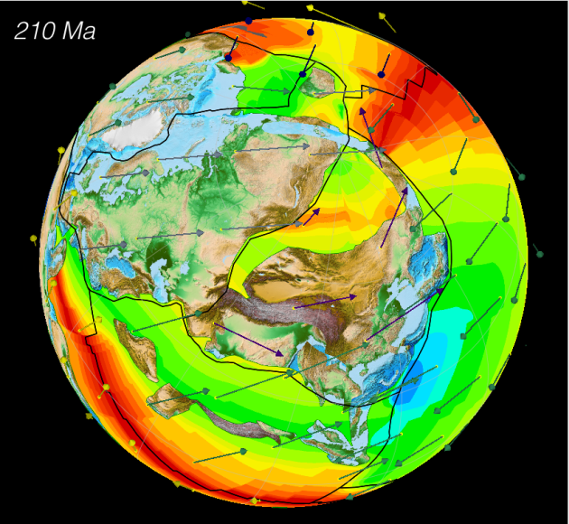 Figure Caption: Example of plate reconstruction software GPlates, which several CEED researchers use to model ocean basin dynamics. 