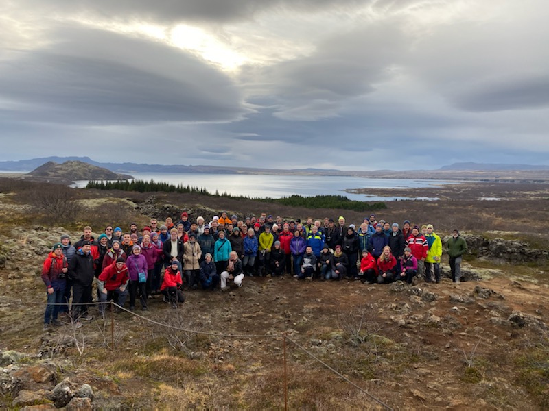The 100 participants from the AGU Chapman Arctic conference 2019. Photo: Lauren Parr (AGU)
