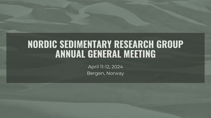 banner for The Nordic Sedimentary Research Group Annual General Meeting 2024.