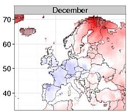 Temperature trends in Europe to either changes in atmospheric circulation or other factors. Figure Irene B. Nilsen