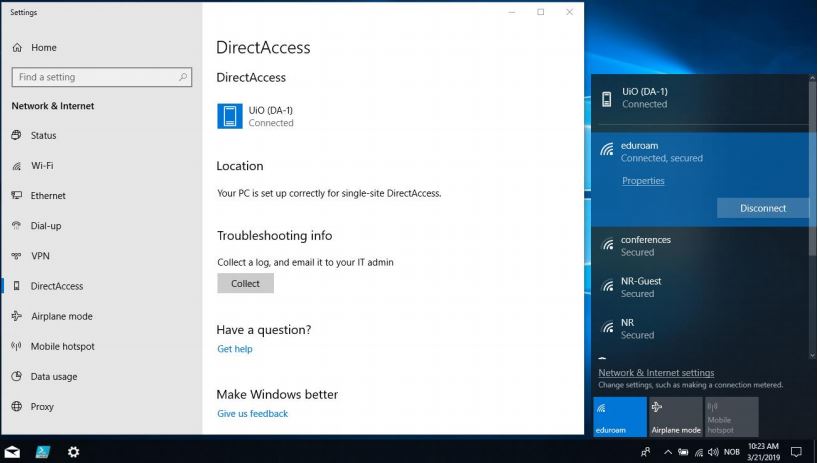 direct access windows 10 pro
