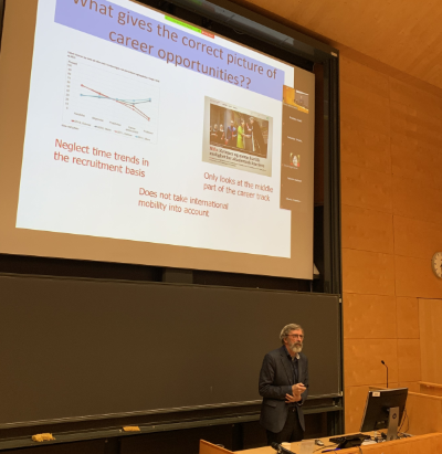 Gender equality in academia: Progress or not? var både tittel på foredrag og et spørsmål som Knut Liestøl tok opp i sin presentasjon. Foto: Lena M. Tallaksen/UIO
