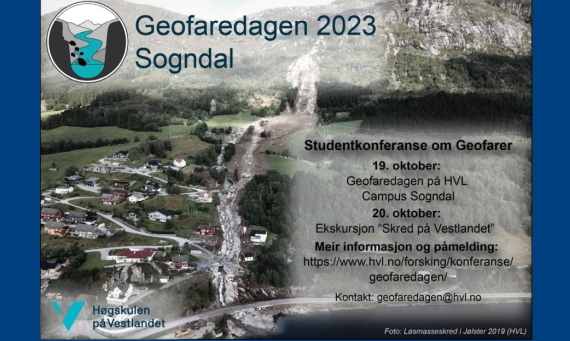 Foto og banner: Geofaredagen 2023, Høgskulen på Vestlandet