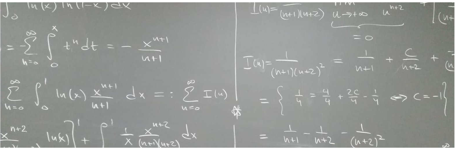 Blackboard with formula