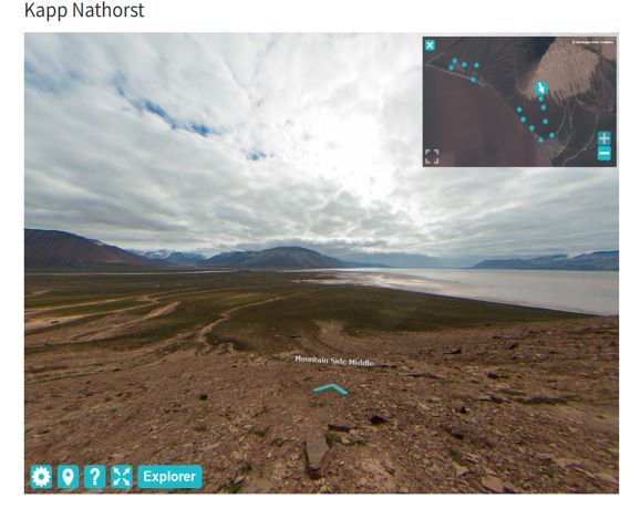 En virtuell tur til Kapp Nathorst, Svalbard