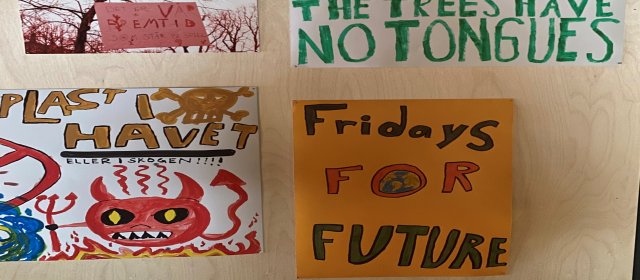 Plakater fra Skolestreik for klima som inspirerte navnet til NTM bloggen