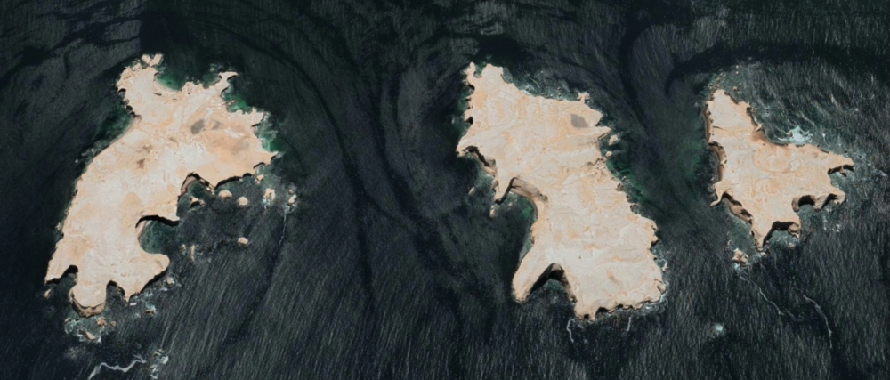 Satelittbilde av øyer utenfor Peru