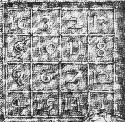 Dürer Melencholia magisk kvadrat