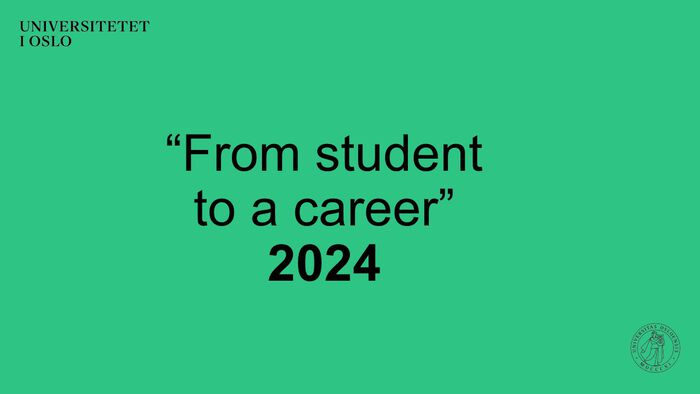 A sign for "From student to a career". 