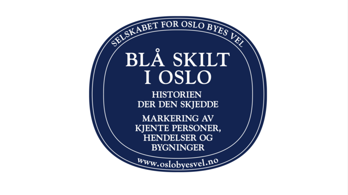 Figur av blå skilt i Oslo 