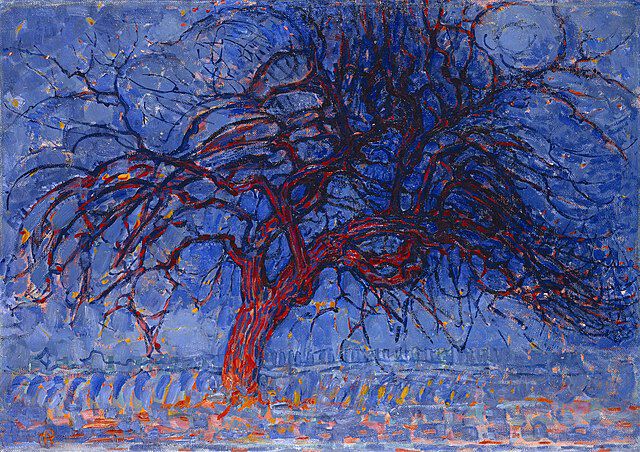 Evening Red Tree av Piet Mondrian