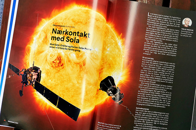 Bilde av magasinside i Astronomi