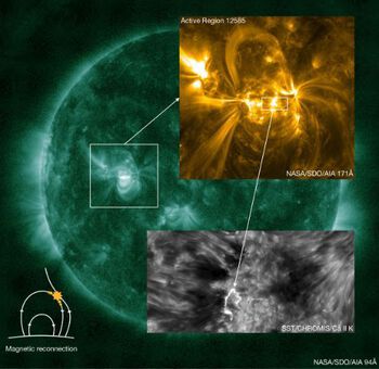 Micro-flare observed on 4 September 2016 with NASA SDO/AIA and the Swedish 1-m Solar Telescope.