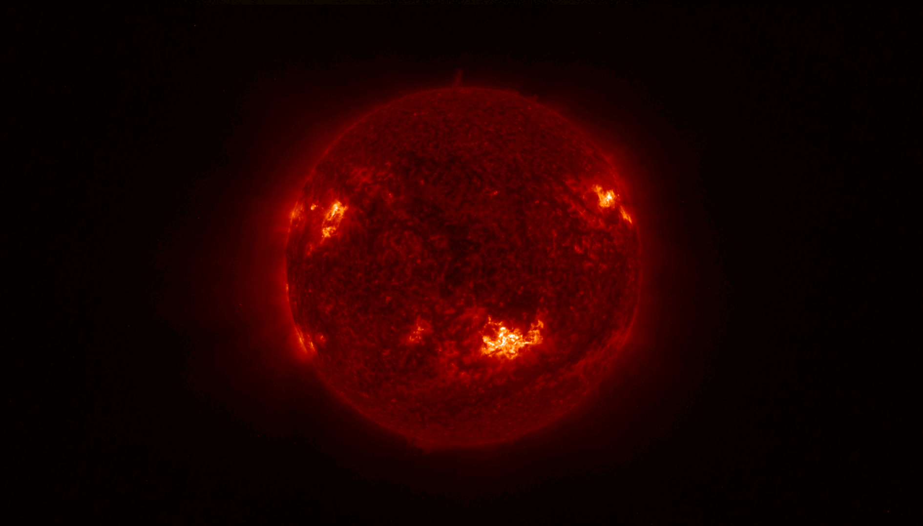 Solar flare close-up