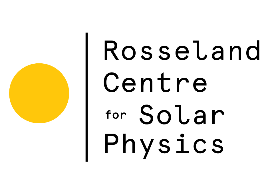 Logo of the Rosseland Centre for Solar Physics with a yellow circle